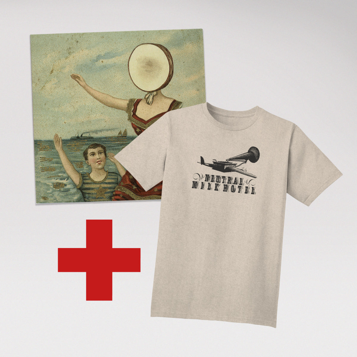 Neutral Milk Hotel - In the Aeroplane Over the Sea Album + T-shirt Bundle